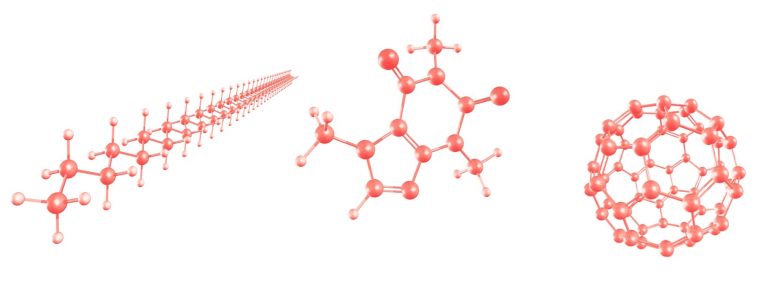 3D renderings of molecules designed by the Fruk Lab at the University of Cambridge